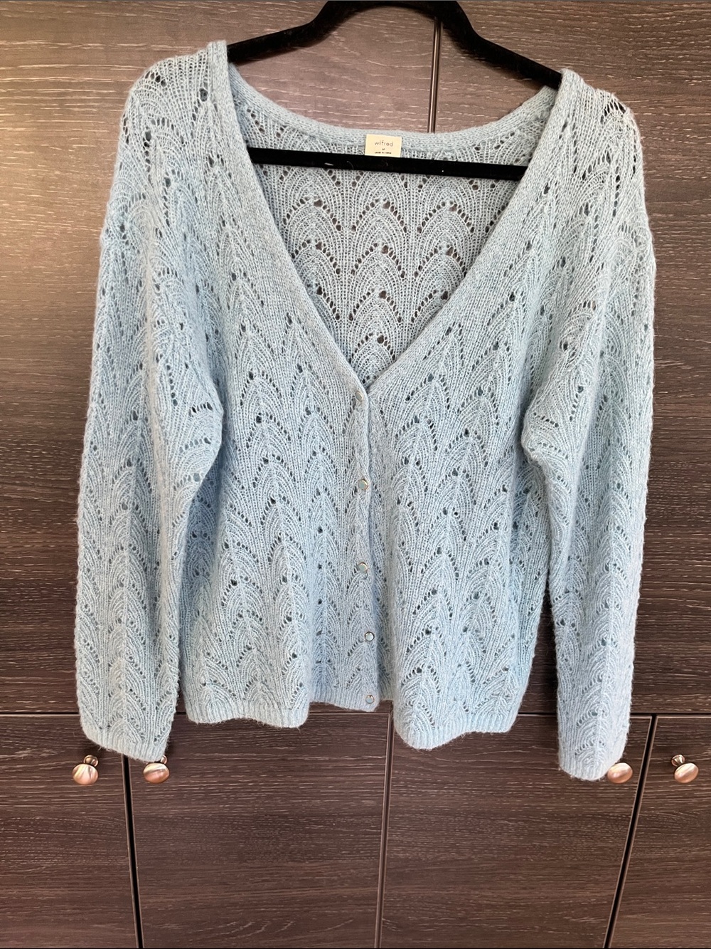 Wilfred Blue Pointelle Cardigan Med